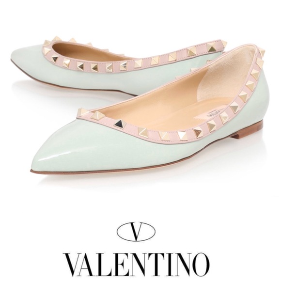 Valentino Shoes - Valentino Garavani Rockstud Patent Ballet Flats